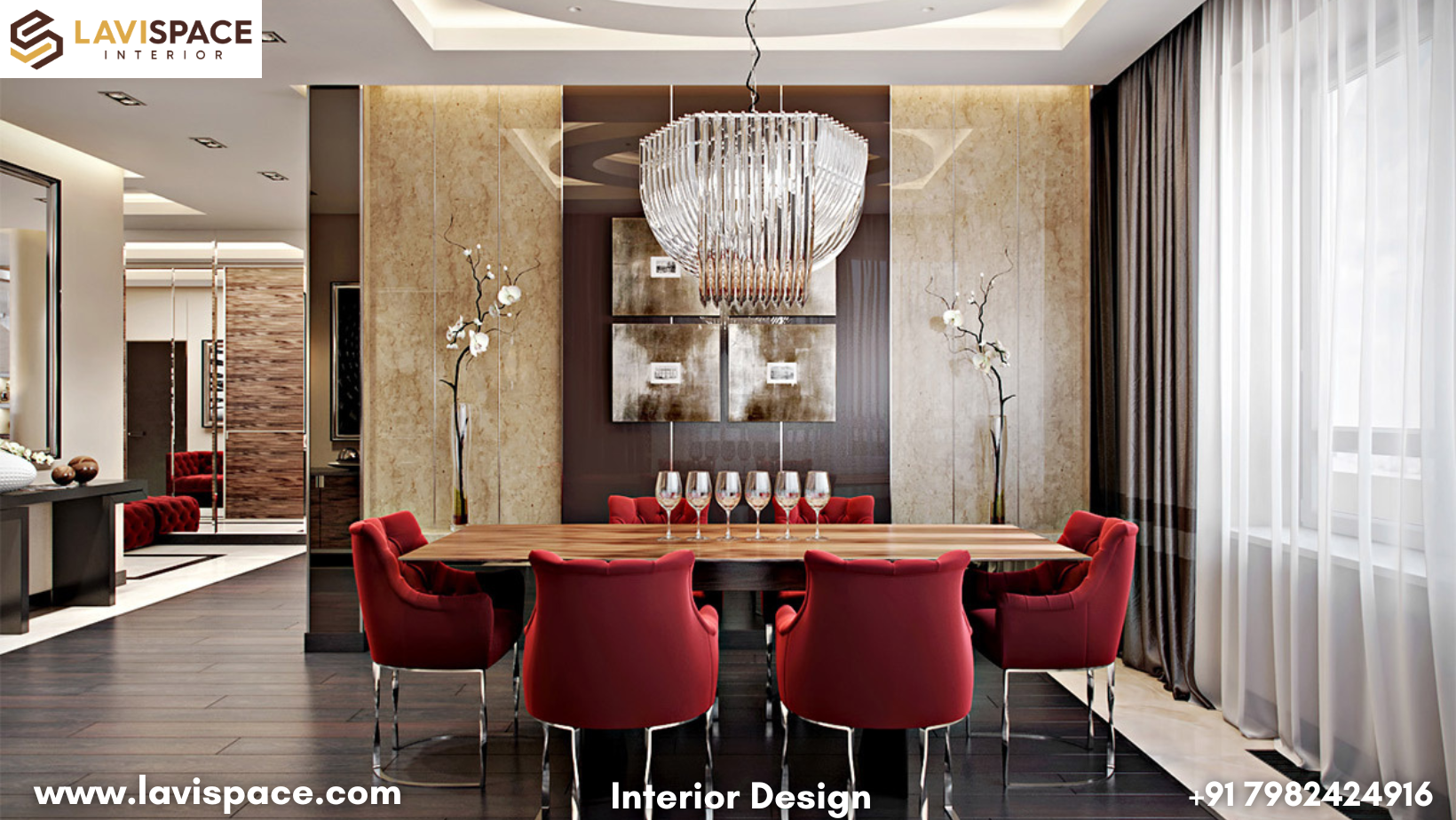 Our sleek modern dining room, Where style meets maintenance