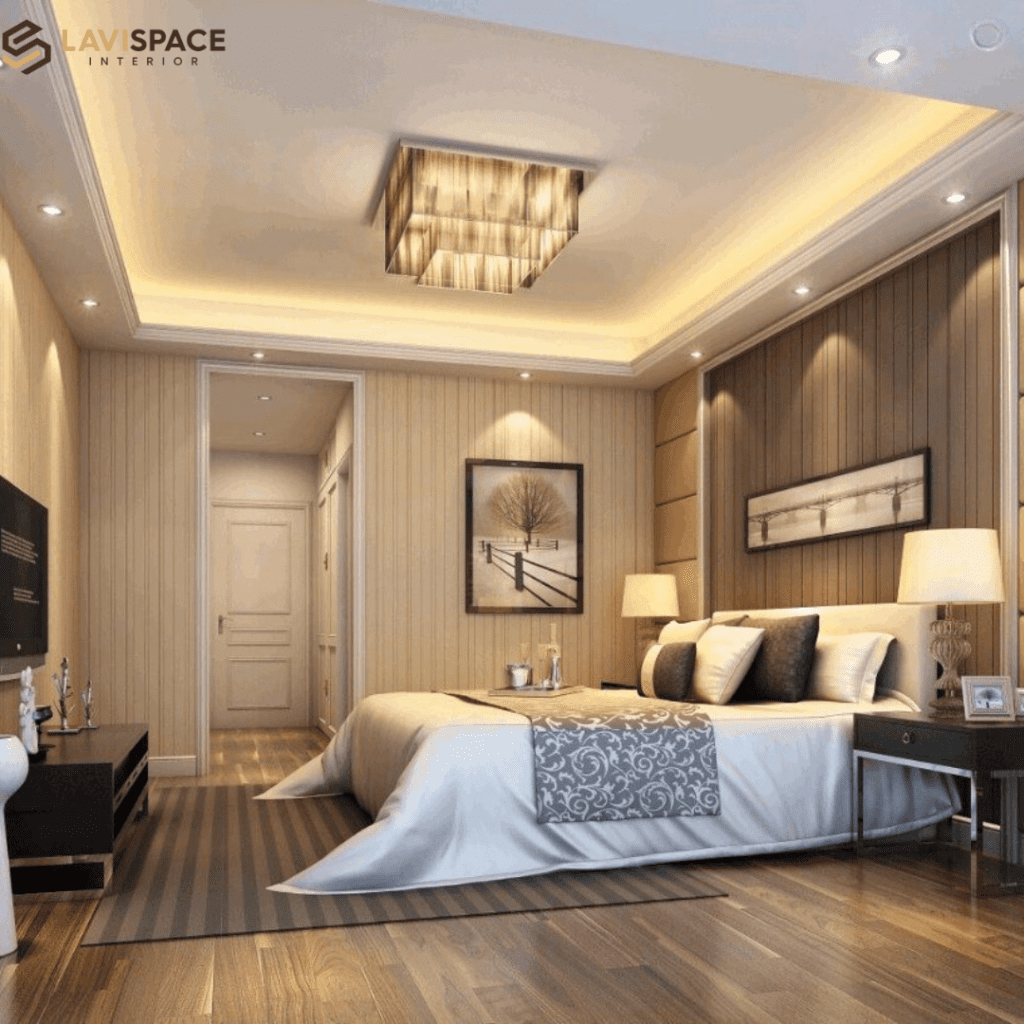 Bedroom Ceiling Design with Ambient Lighting.