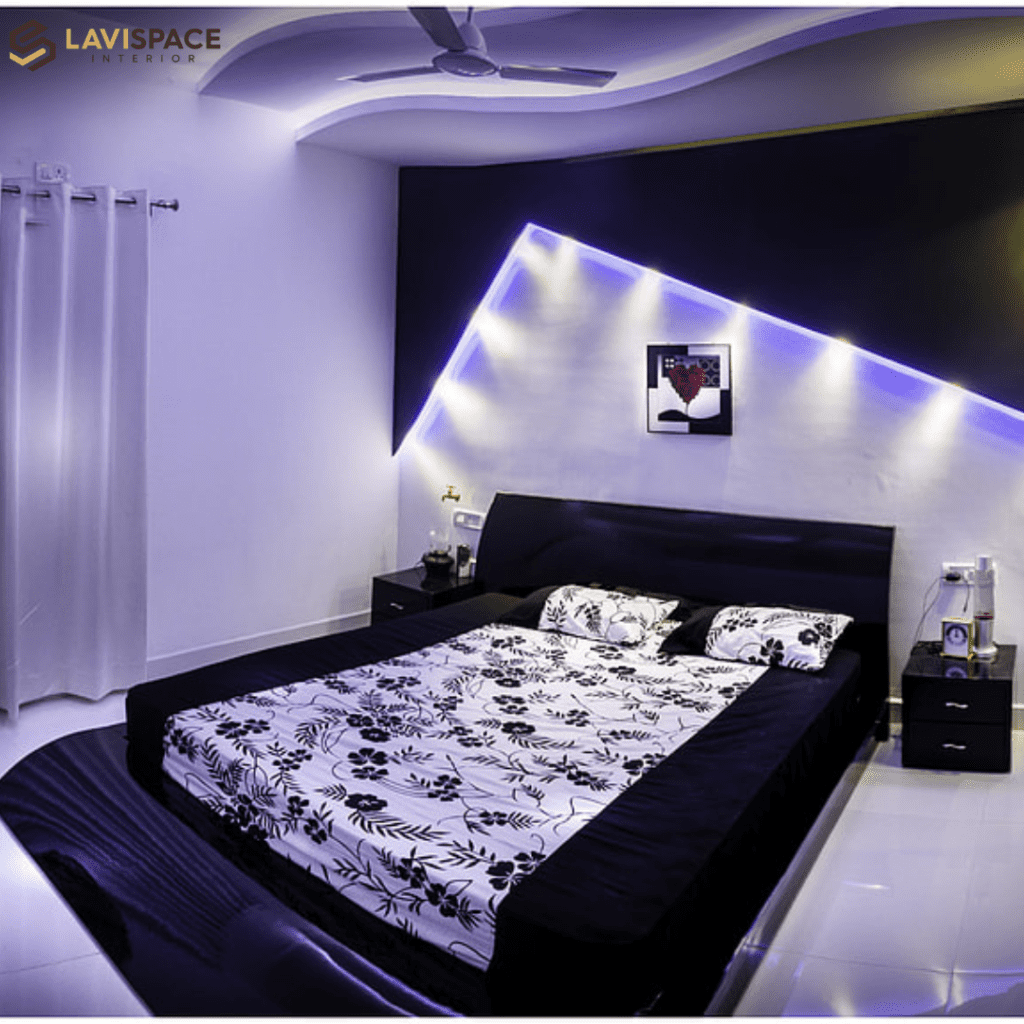 Bedroom Ceiling Design with Ceiling Lights.